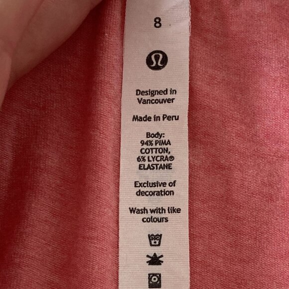 Lululemon Love Tank II racerback tank top / shirt, sleeveless (size 8) pink - Picture 5 of 5